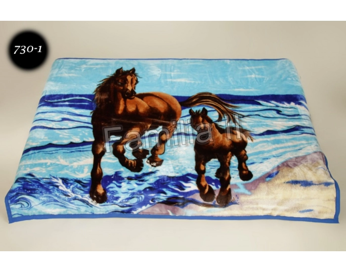 Koc Elway 160x210 - Konie na niebieskim 730-1