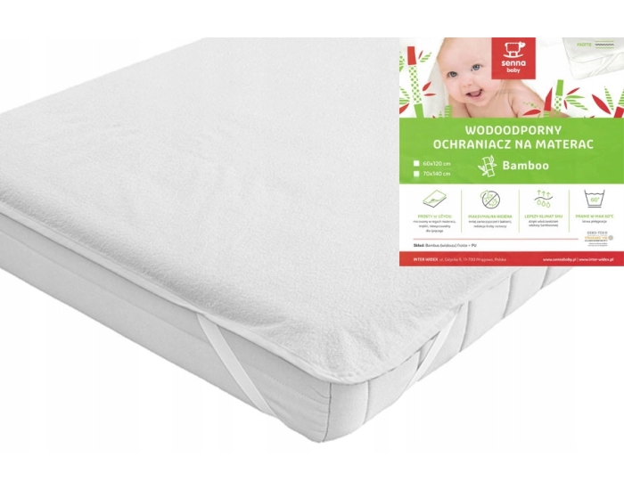 Podkład na materac Bamboo 70x140 Wodoodporny ochraniacz bambusowy INTER-WIDEX